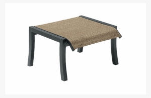 Woodard Cortland Aluminum Sling Ottoman By Woodard - Woodard Cortland Sling Outdoor Ottoman, Textured Black