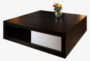 Square Coffee Table Minimalist Design With Two-s - Minimalist Coffee Table Png