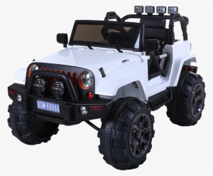 Jeep-wrangler - Rebo Wildfire 12v Child’s Ride On Electric Jeep - White