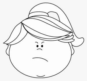 Annoyed Face Mad Face Clipart Black And White Clipartfest - Clipart Black And White Sad