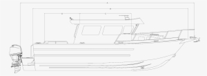 Optional 13 Foot Cabin Length Available - Line Art
