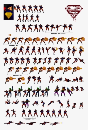 Superboy - Death And Return Of Superman Sprites