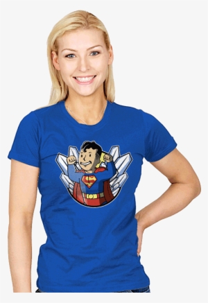 Super Boy - Womens - T-shirts - Ript Apparel - Teenage Model Purple Shirt
