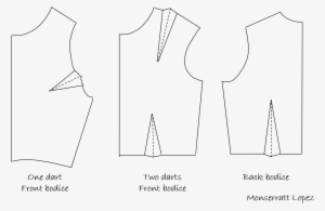 One And Two Dart Bodice Patterns - Diagram