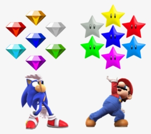 Chaos Emeralds And Destiny Stars - Super Mario Chaos Emeralds