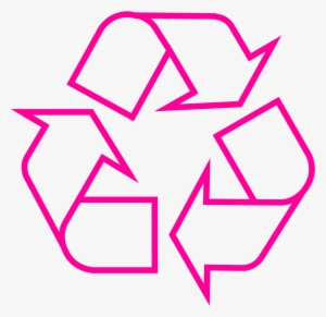 Recycling Symbol Icon Outline Magenta - Recycle Png