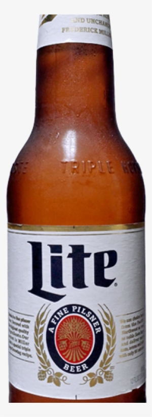 Miller Lite Bottle - Miller Lite Framed Logo Mirror, Black