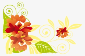 Colorful-flower Floral Leaves - Flores Desenho Fundo Transparente