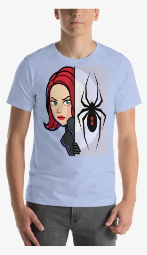 Black Widow Sexy Red Hair Marvel The Avengers Cartoon - T-shirt