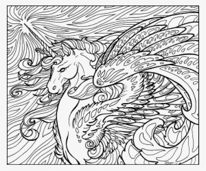 Banner Royalty Free Stock Animal Pattern At Getdrawings - Detailed Unicorn Coloring Pages