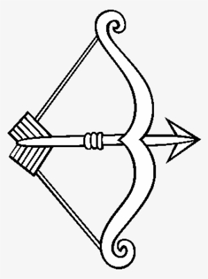 Arco E Flecha Png Image Library Stock - Colouring Images Of Bow And Arrow