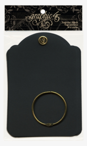 Graphic 45 - Regular Tags - Black - Graphic 45 Regular Tag Album-ivory By Graphic 45
