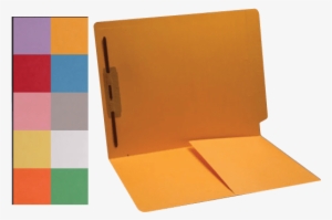 E Colored Pocket File Folders End Tab - File Folder