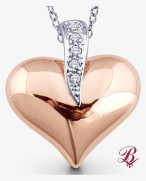 Diamond Accent Puffed Heart Pendant - Locket