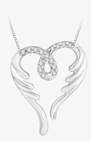 10k White Gold Diamond Heart Pendant With Chain Ph0168t-09w - Necklace
