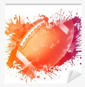 Smerican Football Ball Watercolor