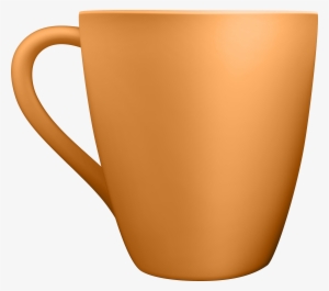 Orange Ceramic Mug Clip Art
