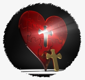 Heart With Cross Cropped Png - Open Your Heart For Jesus