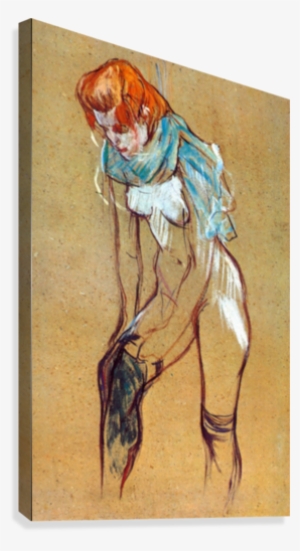 Stockings By Toulouse-lautrec Canvas Print - Henri Toulouse Lautrec Drawings