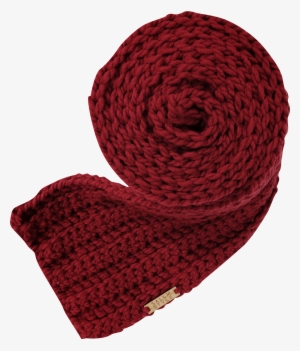 The Forest River Scarf In Red - Woolen