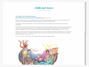 Little Blue Moon Website History - Graphic Design