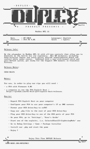 Madden - Nfl - 16 - Ps4-duplex - - Playstation 4