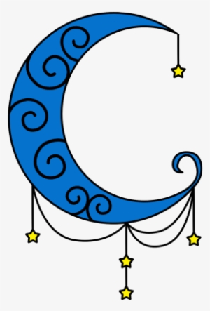 Moon With Dangling Stars