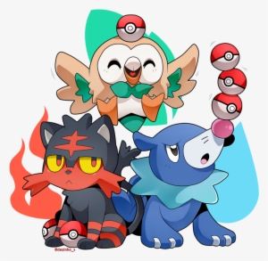 Much Love For Alola Region Popplio And - Popplio Rowlet And Litten