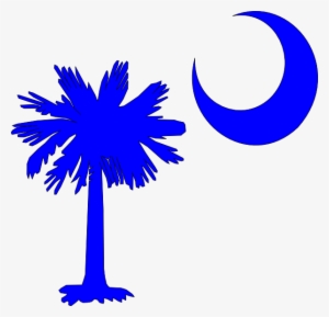 Sc Palmetto Tree Blue Right Side Moon Svg Clip Arts