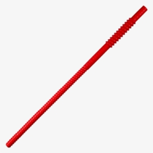 Transparent Plastics Straw - Vertical Line Red Png