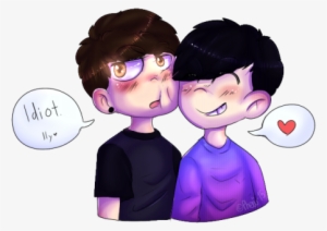 Art Otp Fanart Idk Amazingphil Danisnotonfire Phil - Cartoon