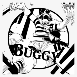 Buggy Zoro Clipart Buggy Roronoa Zoro Monkey D - Buggy One Piece Black And White