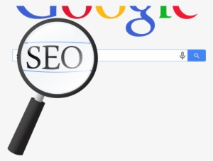 A Magnifying Glass Hovering Over A Search Bar With - Google