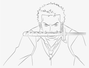 Aura Drawing Zoro - Line Art
