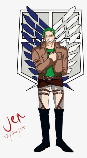 Zoro As A Member Of The Survey Corps - Attack On Titan Logo Wings Tote Bag