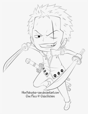 Aura Drawing Zoro - Line Art