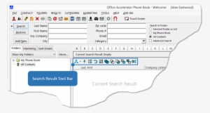 Office Accelerator Phone Book Main Tool Bar - Company