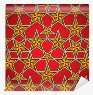 Soviet Style Background With Golden Stars - Triangle