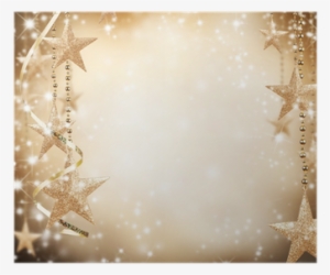 Christmas Theme With Golden Stars And Free Space For