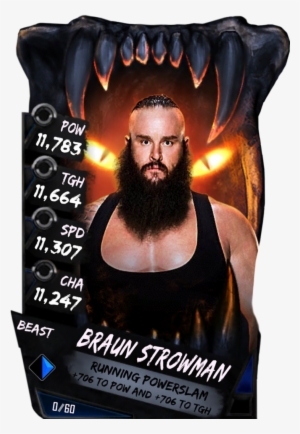 Braunstrowman S4 16 Beast - Wwe Supercard Beast Cards