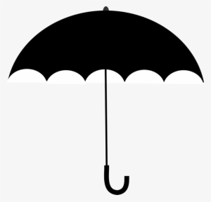Cover Clipart Vector - Silhouette Of A Umbrella