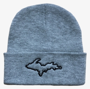 Beanie - "u - P - Silhouette " Heather Grey - Beanie