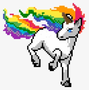 Rainbow Unicorn - Pixel Art Licorne Difficile