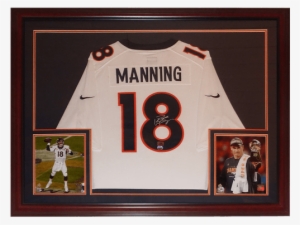 Peyton Manning Autographed Denver Broncos - Peyton Manning Denver Broncos Framed Autographed 8"