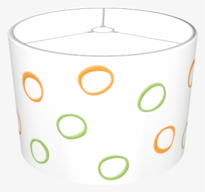 Painted Retro Circles Orange Green - Circle