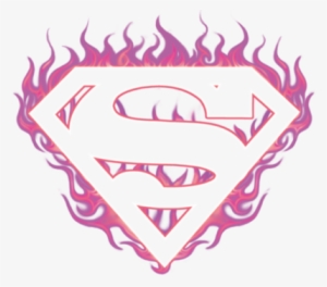 Superman Fuchsia Flames Men's V Neck T Shirt - T-shirt