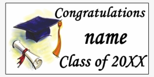 Click For Larger Picture Of Personalized Graduation - Personalized Graduation Diploma Banner