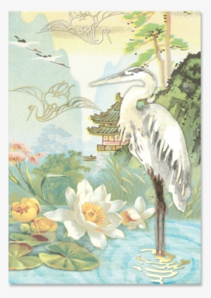 Crane Pond Pouch Note Cards - Painting