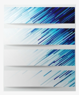 Four Headers With Blue Abstract Lines Poster • Pixers® - Line