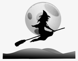 Halloween - Witch Flying Over The Moon